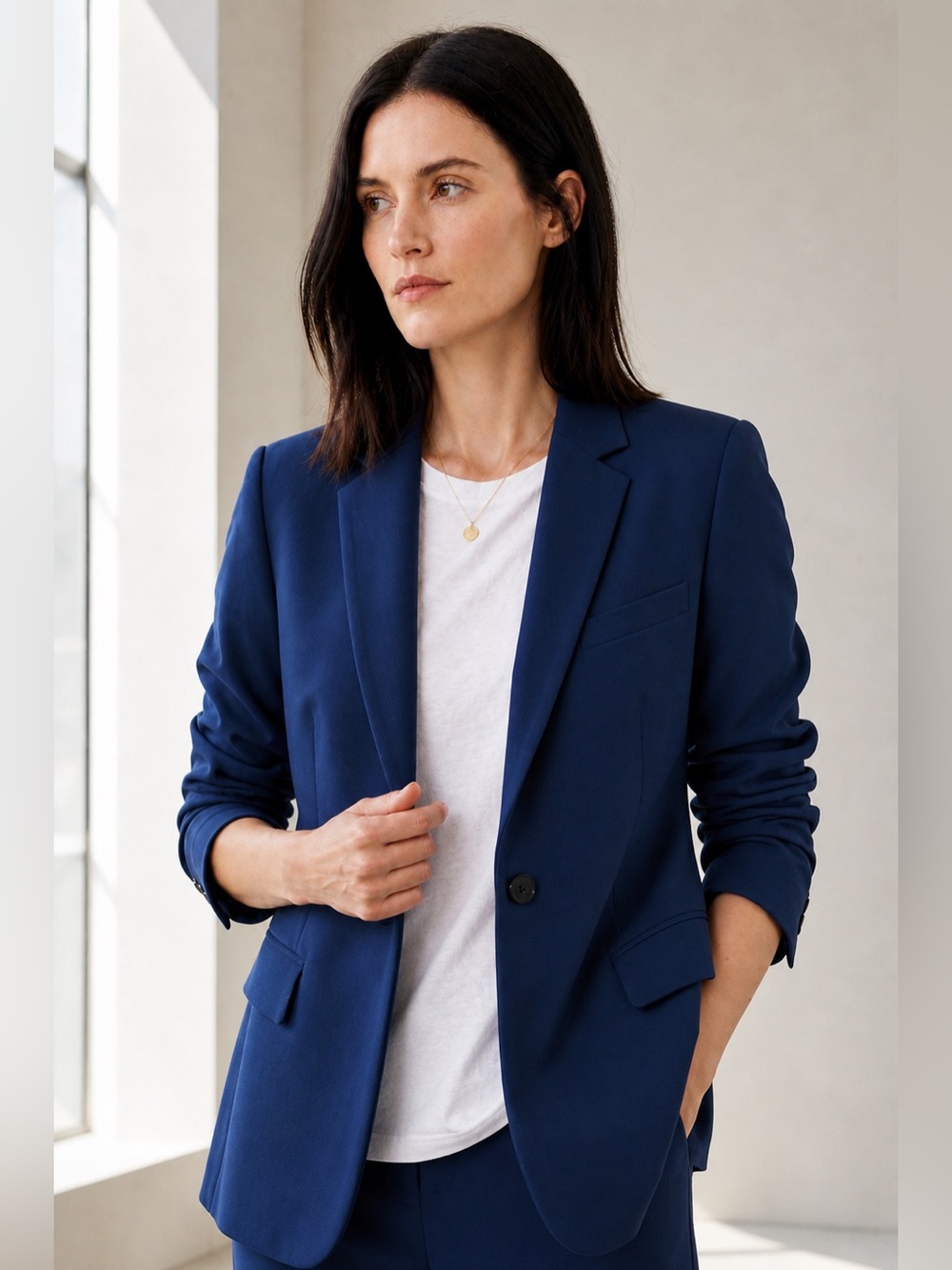 Timeless classic design $495 Theory Staple one button blazer size 6 - Picture 2 of 9